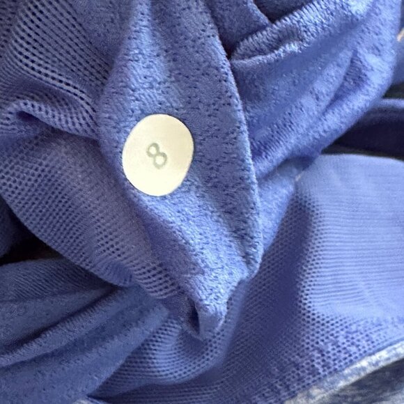 Lululemon Spin Me Tank Top Womens 8 Blue Heathered Rocksteady Blue Twist Racer - Picture 6 of 6